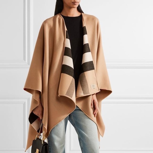 Burberry Reversible Merino Wool Poncho/Cape - Picture 4 of 8